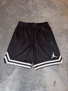 Jordan Black Athletic Shorts with White Trim